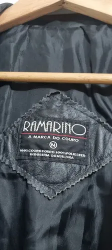 Sobretudo couro legítimo tamanho M