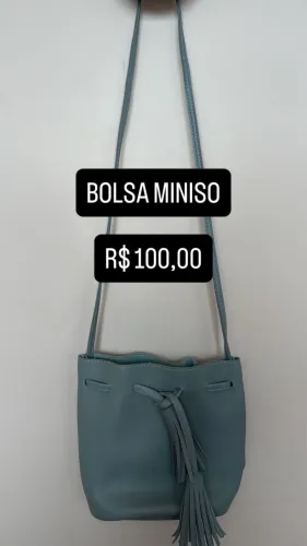 BOLSA MINISO ORIGINAL COURO ECOLÓGICO 