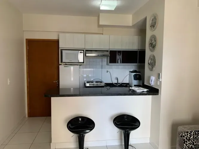 Lindo Apartamento Mobiliado para Locação na T-13, Residencial Santorini, Setor Bueno, Goiâ