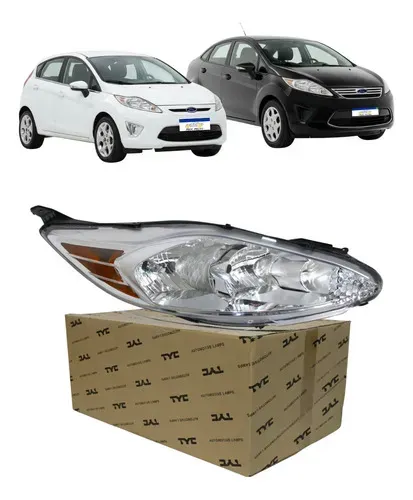 Farol Ford Fiesta Mexicano 2011 2012 2013 Tyc Ld Hatch Sedan Direito/passageiro