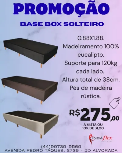 PROMOÇÃO - BASE BOX DE SOLTEIRO!!