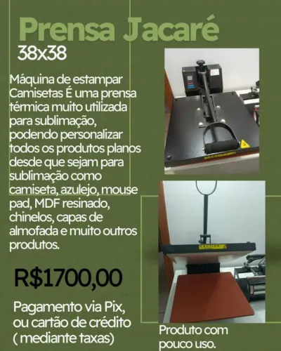 Prensa para sublimação 