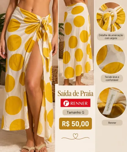 Saida de praia - Saia - Canga