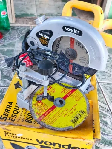Serra Esquadria Vonder 850W SEV 857 + Disco Extra Starrett | Ótimo Estado