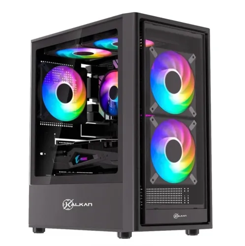 GABINETE GAMER KALKAN VESIR PRETO S/FAN KLK00083