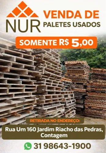 VENDA DE PALETES DE MADEIRA USADOS EM BOM ESTADO