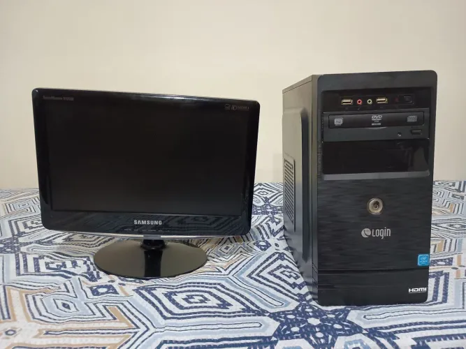 Computador Completo Intel SSD 128GB + Monitor Samsung 15.6"
