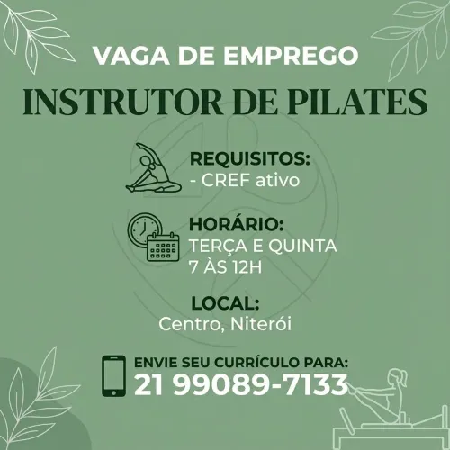 Vaga para instrutor/a Pilates