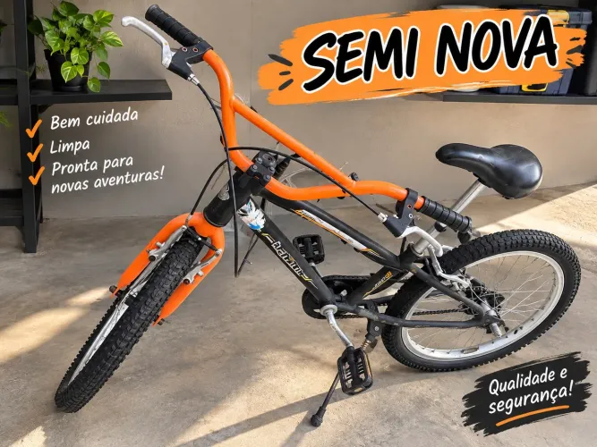 Vendo bicicleta usada poucas vezes aro 20 super conservado,