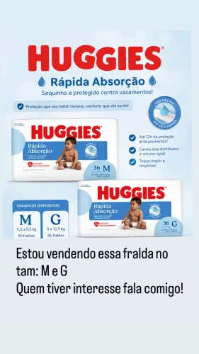 Fralda huggies Rapida absorção