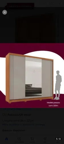 Vendo Guarda roupa casal 100% MDF com espelho