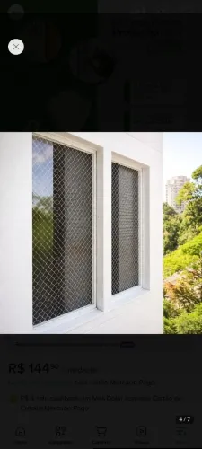 Tela de proteção janela gatos e crianças nova 4x2 mts 