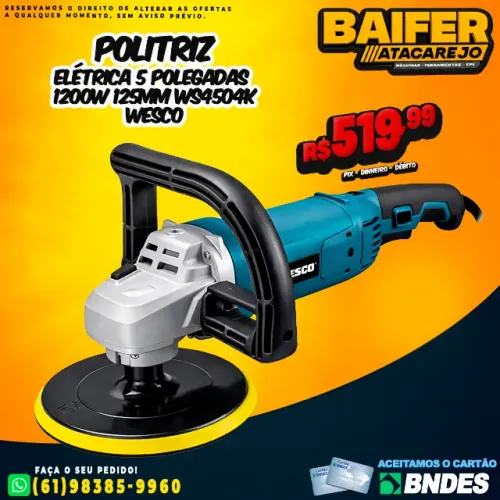 Politriz 5 polegadas 1200W 125MM WS4504K Wesco