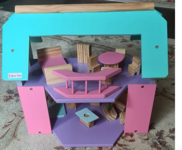 Casinha de boneca Wood Toys rosa