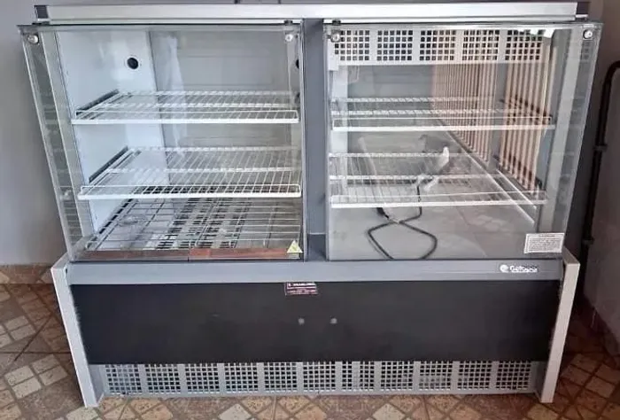 Vitrine expositora quente e frio gelopar