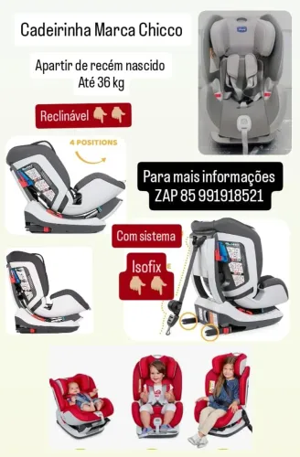 Cadeirinha de carro Chicco com isofix 