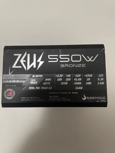 Fonte rise mode zeus 550w bronze