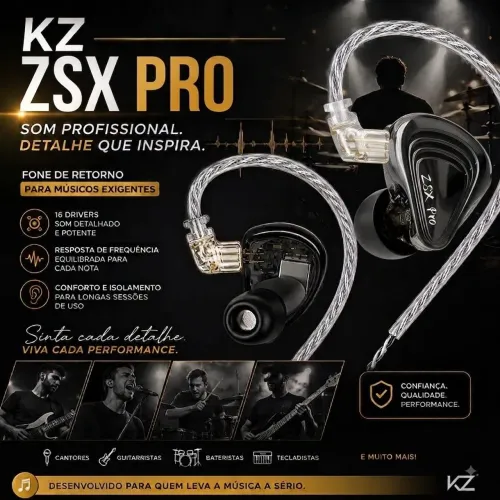KZ ZSX PRO 12 Drivers + case a pronta entrega 
