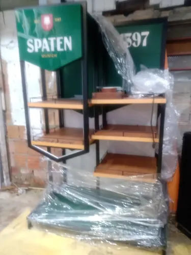 Prateleira Expositor Bebidas Cervejeiro Spaten c LED Top