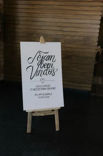Quadro recepção de casamento