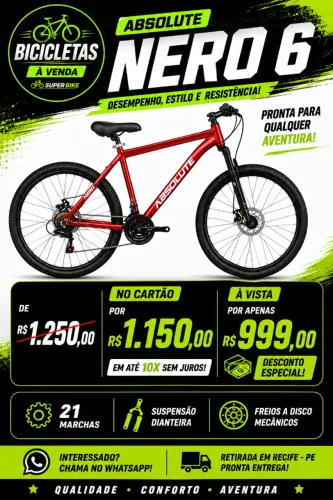 BICICLETA ARO 29 NERO 6 ABSOLUTE