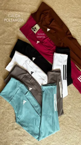 Calça com bolso poliamida