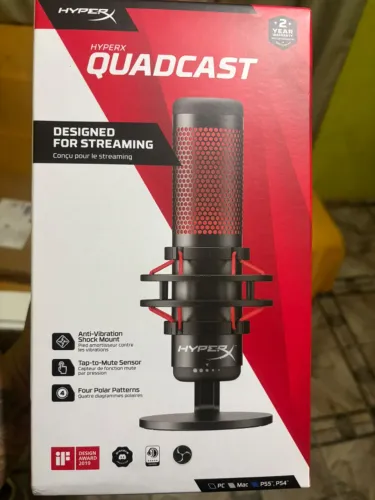 Hyperx Microfone Quadcast (NOVO LACRADO)