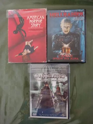 Lote Dvds terror Originais.