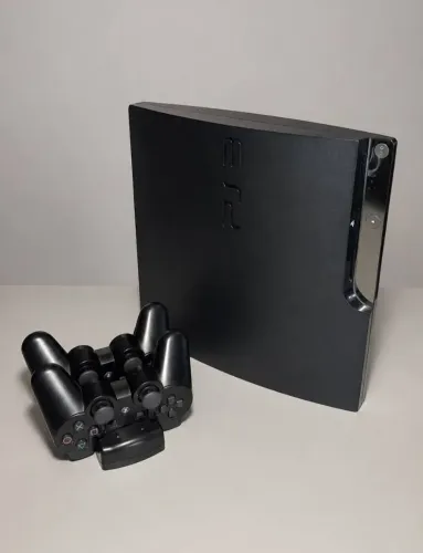 PS3 SLIM 1TB DESBLOQUEADO CFW + 2 CONTROLES<br>