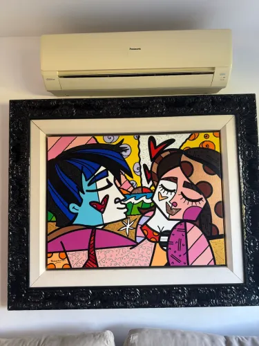 Quadro Casal Romero Brito original 