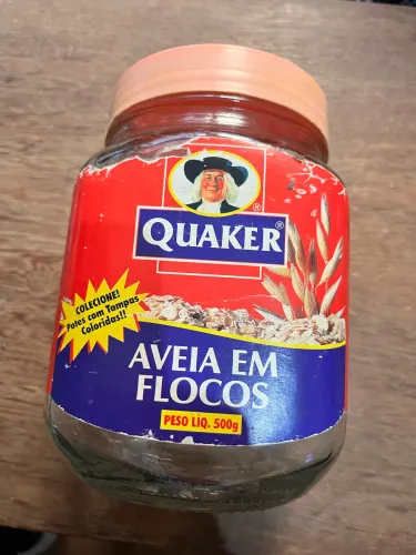 POTE ANTIGO DE VIDRO AVEIA QUAKER 500G