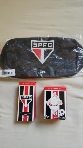Kit Time de Futebol Sao Paulo com Perfumes e Necessaire 