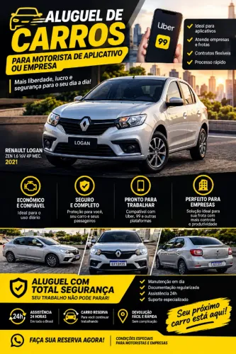 aluguel de carro, motorista de aplicativo