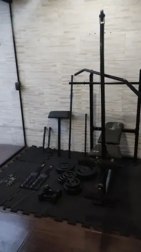 Academia Particular Polimet Multi Gym 0789 com Supino e Mesa Romana