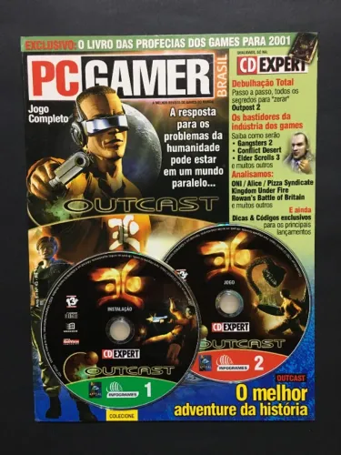 CD Expert Revista PC Gamer - Outcast Completo 2 CD-ROMs PC Ano 5 Nº 43 2001