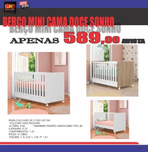 BERÇO MINI CAMA DOCE SONHO