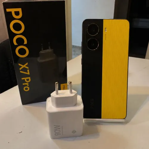  POCO X7 Pro 5G 256GB Amarelo/Preto + Carregador 90W - Completo na Caixa