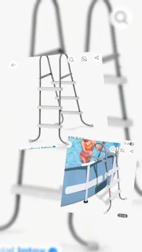 Escada dupla para piscina. R$ 100