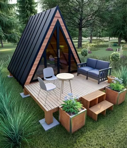 Chalé modular A-frame