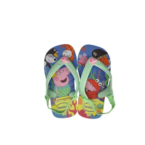 Chinelo Havaianas Infantil Meninas Bebê Baby Pepa Pig Azul 41459801056