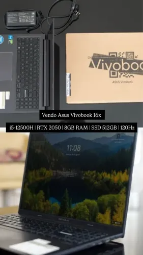 Notebook Asus Vivobook 16x Rtx 2050 |5-12450h 8gb 512ssd Black