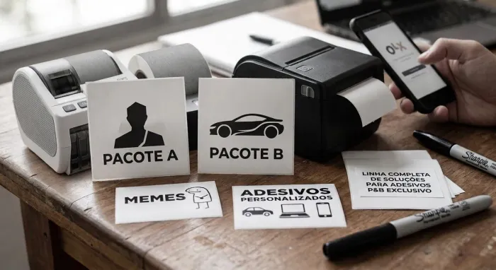 Adesivos Personalizados em P&B - Sob Encomenda
