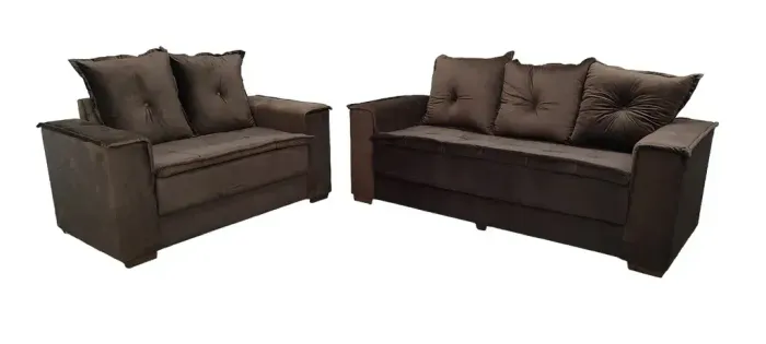 Conjunto sofá 2 e 3 lugares