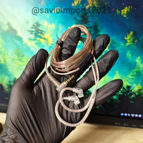 Cabo P3 para fones KZ (Novo e com Microfone)