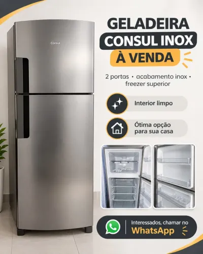 Geladeira inox cônsul