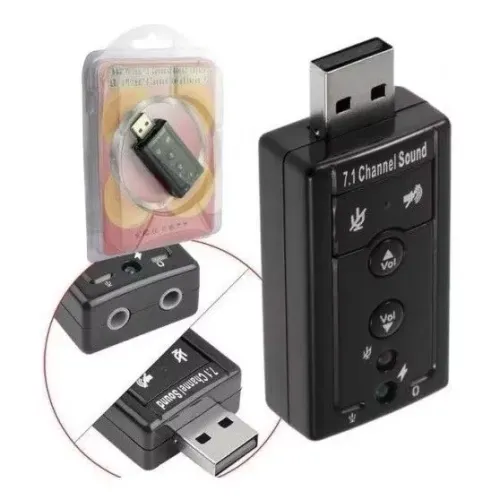 Placa de som USB 7.1