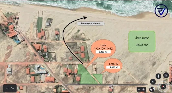 Área total de 4.403 m² a 200 m da Praia daTaíba