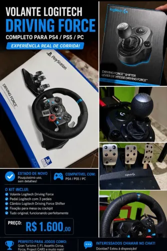 Volante Logitech G29 + Câmbio Completo