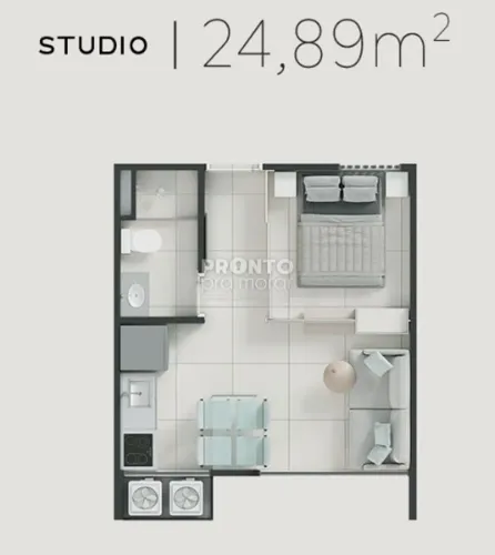 Flat com 1 quarto em Carneiros