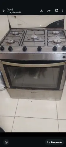 Fogão usado a gás 4 bocas funcionando